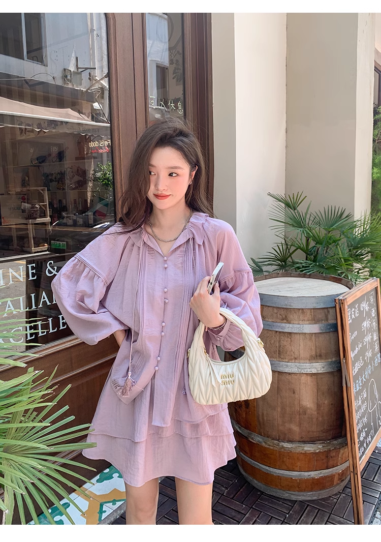 15646-Set  áo dài tay kèm chân  váy tím nhạt ( lụa vân mây)_thumbnail_1