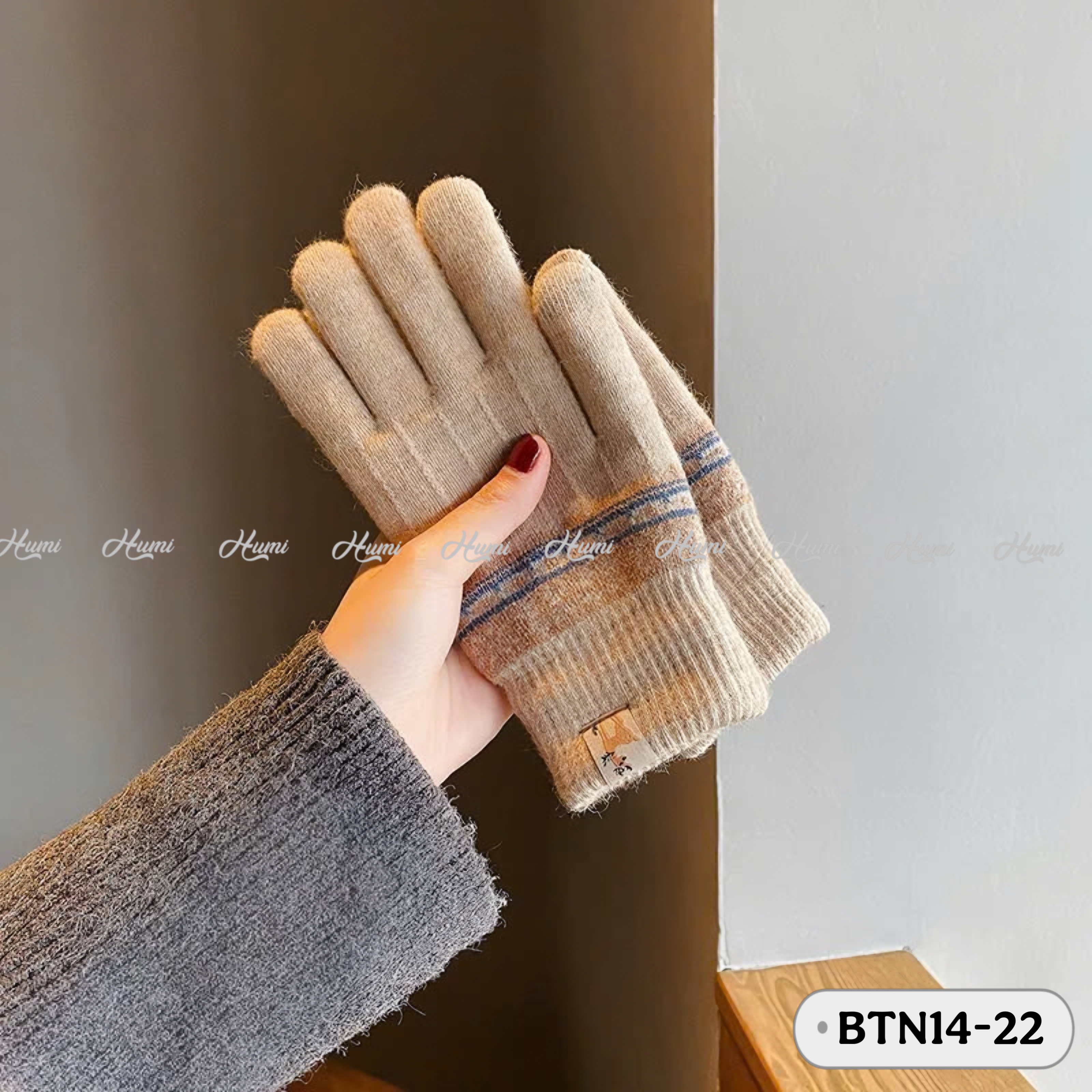GĂNG TAY LEN NỮ (BTN14-22 Be Nâu)