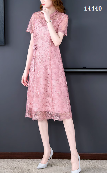 14440-Đầm ren chữ A phối cổ tàu màu hồng (ren.lót)_thumbnail_1