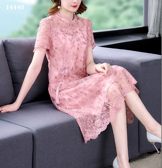 14440-Đầm ren chữ A phối cổ tàu màu hồng (ren.lót)_thumbnail_2