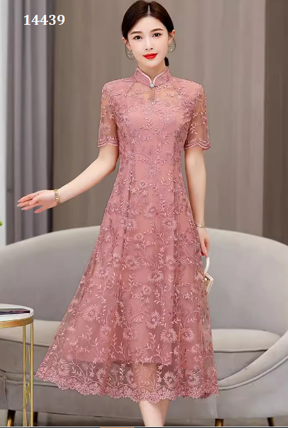 14439-Đầm ren hồng cổ tàu cách điệu (ren,lót)_thumbnail_0