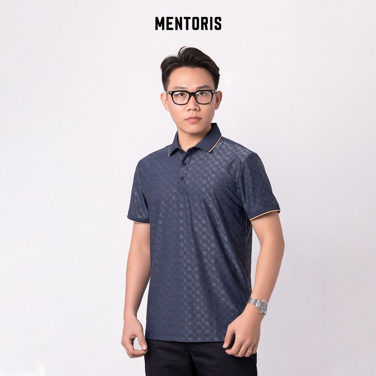 Áo Polo Nam Cao Cấp thun lạnh dệt caro MPS217R