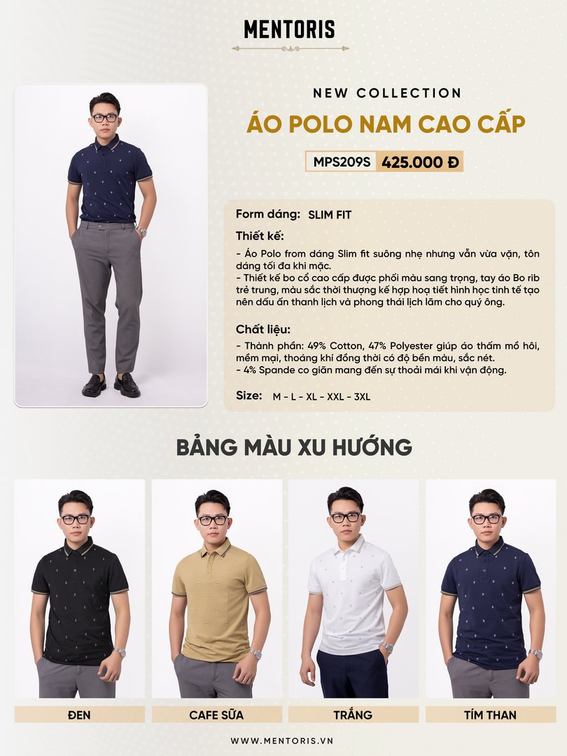 Áo Polo Nam Hoạ Tiết Vải Coolmax Lacooste MPS209S_thumbnail_7