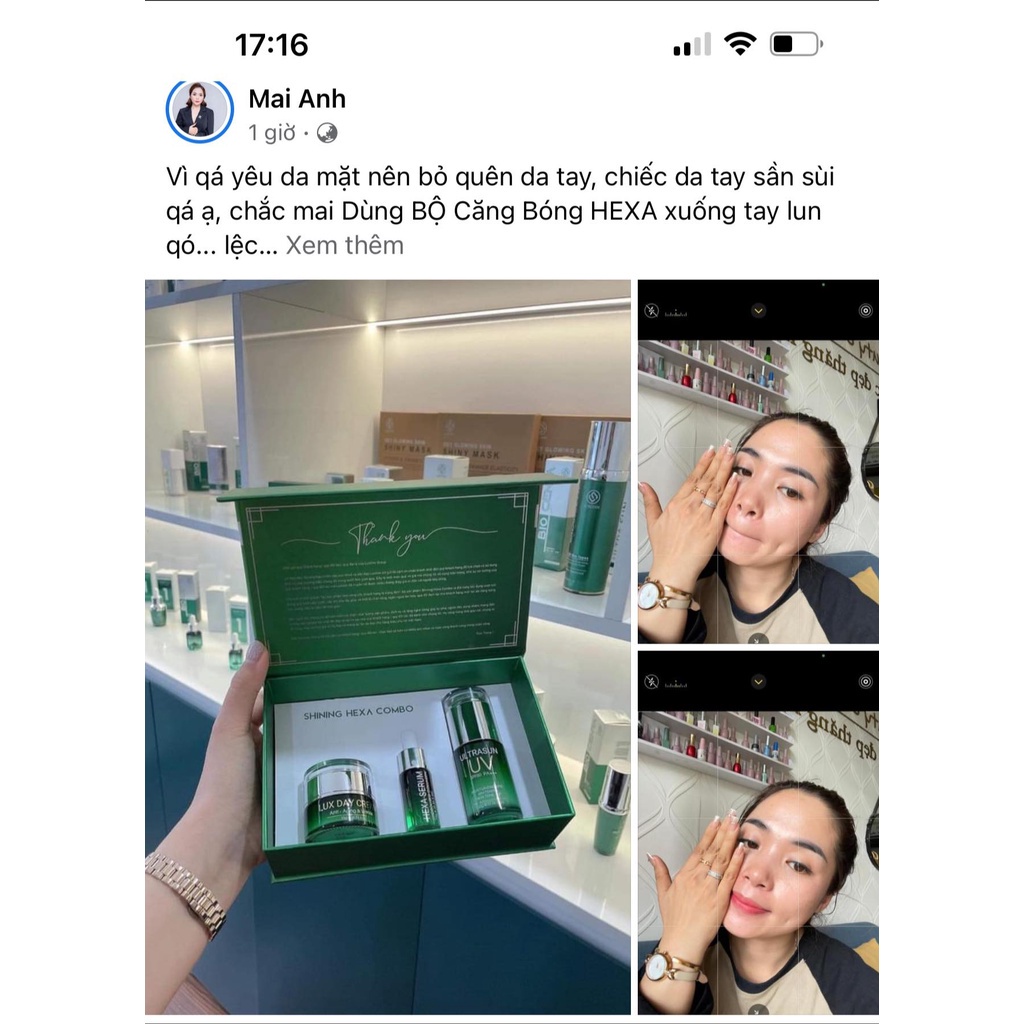 Bộ Dưỡng Trắng Da Căng Bóng Tại Nhà X20 Lần Shining Hexa Combo Lurcinn - Căng bóng chỉ sau 7 ngày_thumbnail_6
