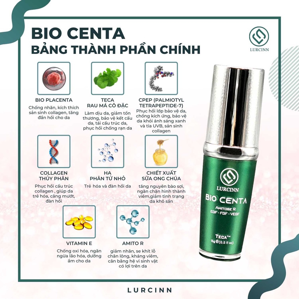 Serum Tế Bào Gốc Lurcinn - Bio Centa 15g