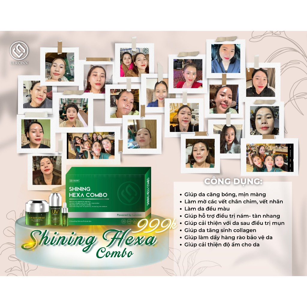 Bộ Dưỡng Trắng Da Căng Bóng Tại Nhà X20 Lần Shining Hexa Combo Lurcinn - Căng bóng chỉ sau 7 ngày_thumbnail_7
