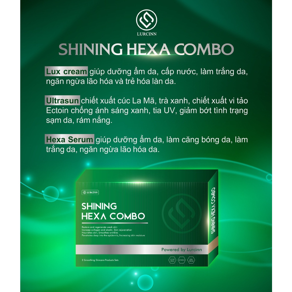 Bộ Dưỡng Trắng Da Căng Bóng Tại Nhà X20 Lần Shining Hexa Combo Lurcinn - Căng bóng chỉ sau 7 ngày_thumbnail_4
