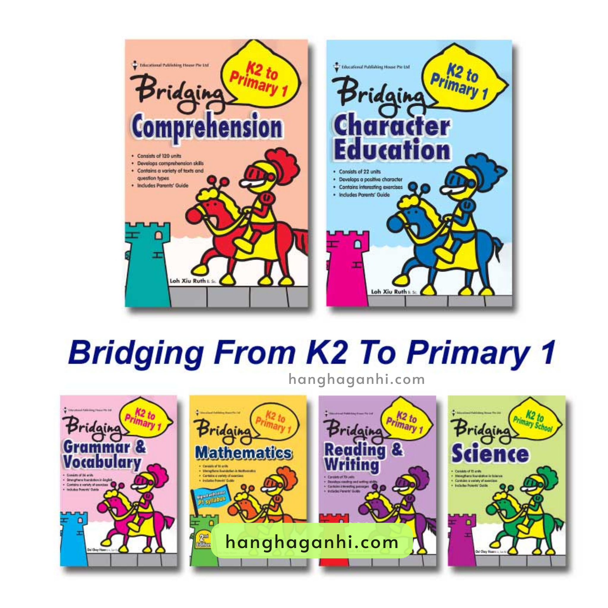 Bridging K2 to Primary 1, Bộ 6 cuốn sách Tiếng Anh, Khoa học, Toán, Ngữ pháp cho bé lớp 1_thumbnail_0