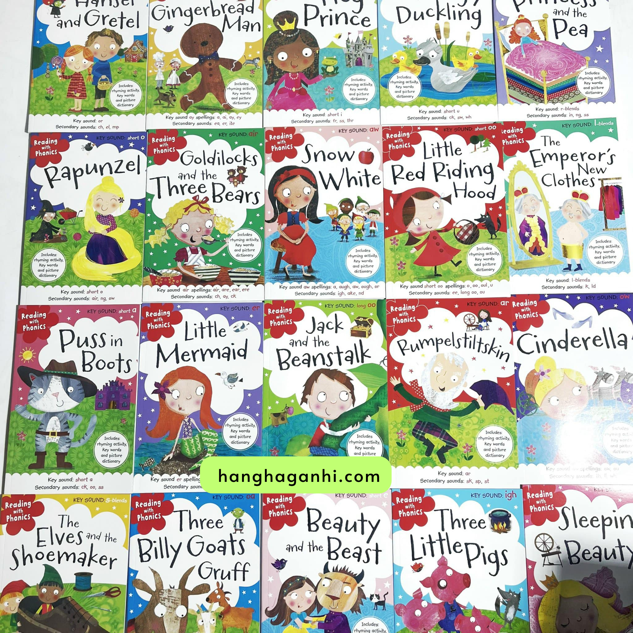 Reading with Phonics Fairy Tale Collection, bộ 20 cuốn sách nhập khẩu nguyên seal kèm file nghe_thumbnail_1