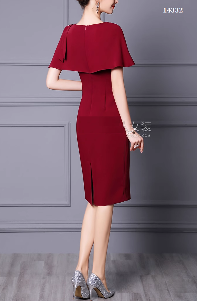 14332-Đầm body suông phố bèo vai ép hạt ( thun  poly 2 da)_thumbnail_3