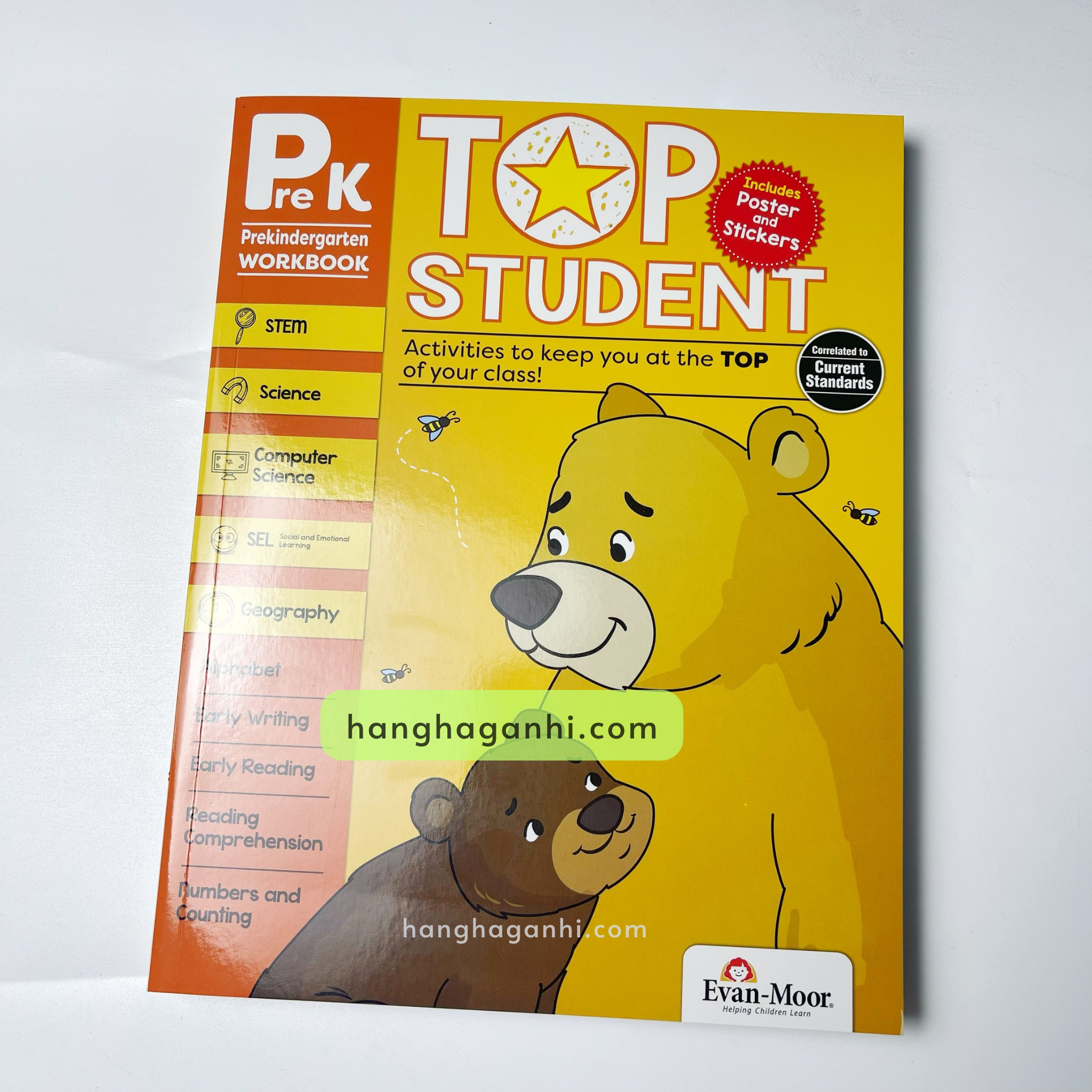Top Student PreK, K Kindergarten Workbook, Bộ 2 cuốn sách bài tập mầm non Mỹ nhập khẩu, nguyên seal_thumbnail_5