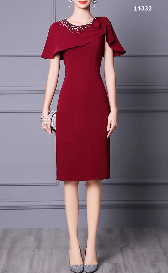 14332-Đầm body suông phố bèo vai ép hạt ( thun  poly 2 da)_thumbnail_0