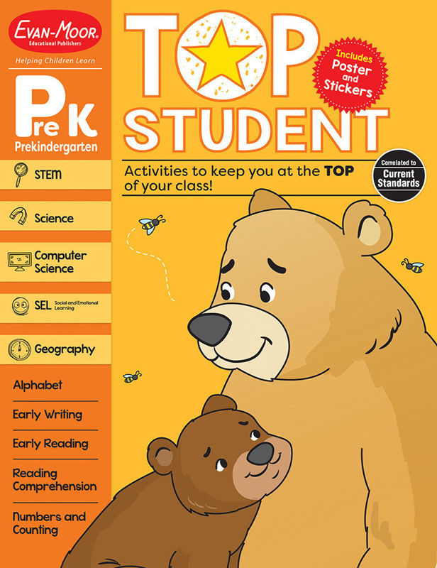 Top Student PreK, K Kindergarten Workbook, Bộ 2 cuốn sách bài tập mầm non Mỹ nhập khẩu, nguyên seal_thumbnail_8