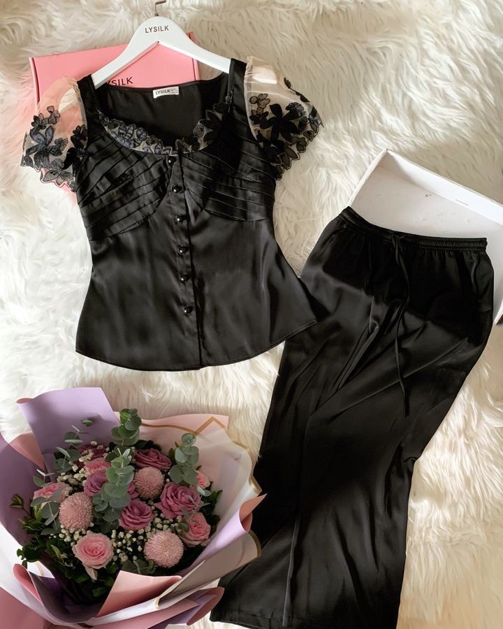 Bộ ngủ áo cộc tay, quần dài BN462