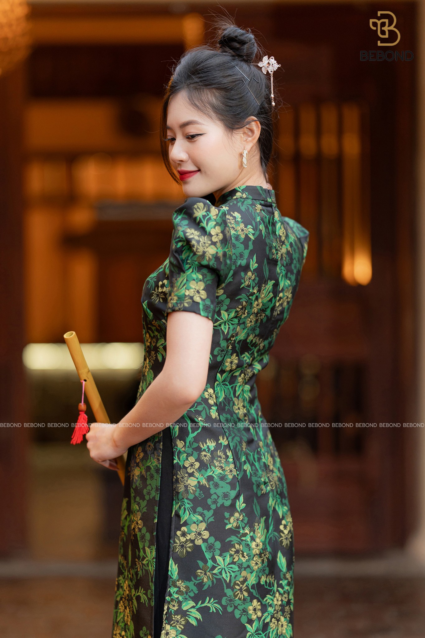 SET ÁO DÀI THỤC DI HOA XANH_thumbnail_4