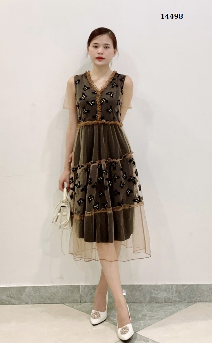 14498-Đầm voan xòe họa tiết bướm  3D (voan lưới, lót thun)_thumbnail_3