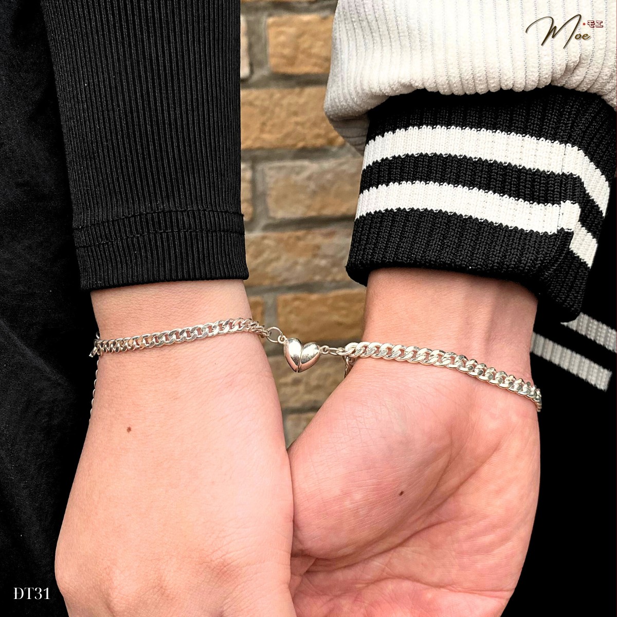 ĐT31 - Lắc tay đôi họng xích nam châm cung hoàng đạo