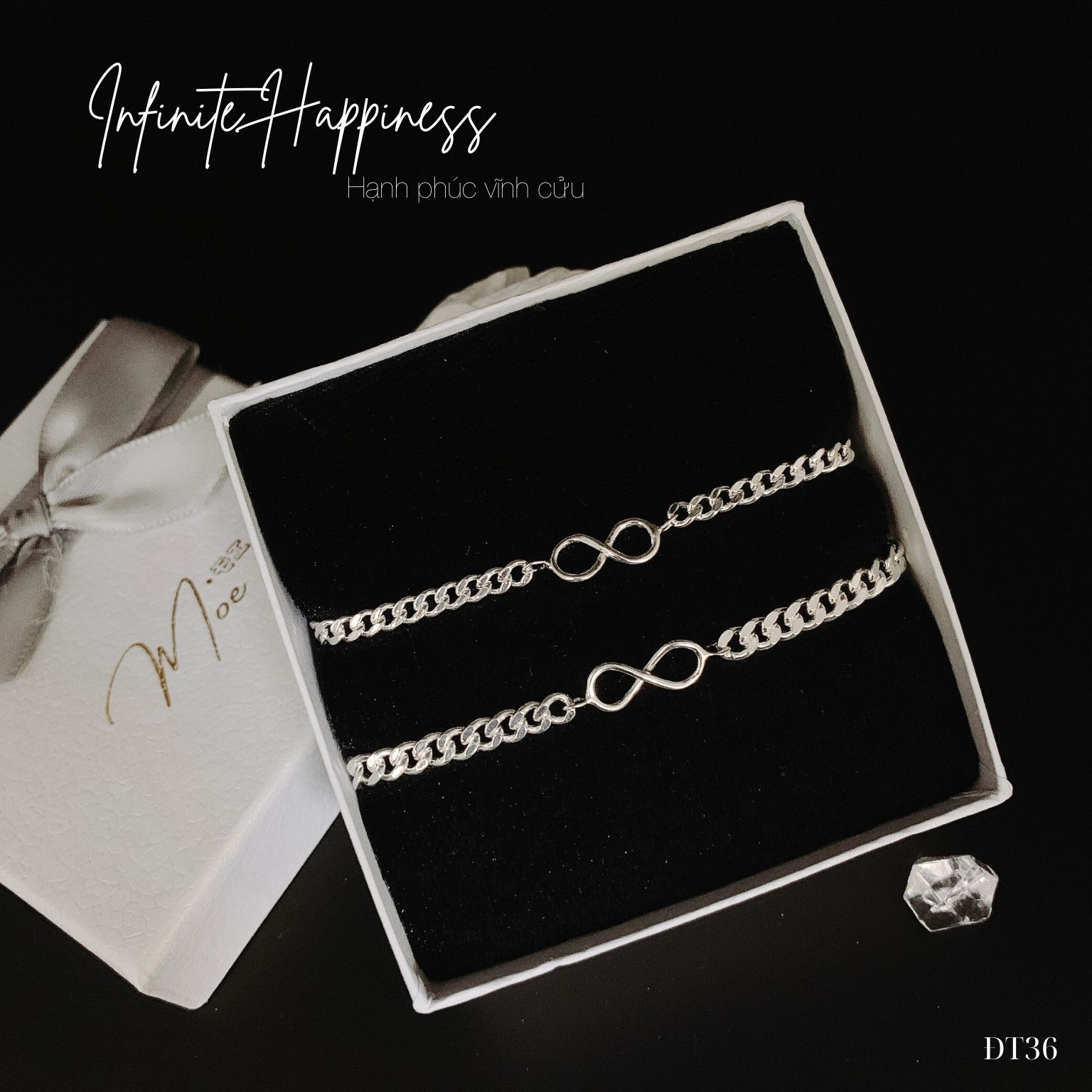 ĐT36 - Lắc tay đôi họng xích vô cực tình yêu