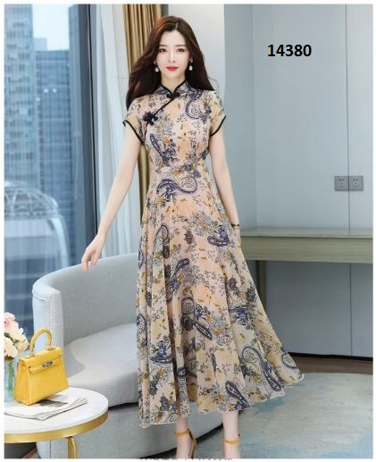 14380-Đầm xòe dài cổ tàu viền đen _thumbnail_2