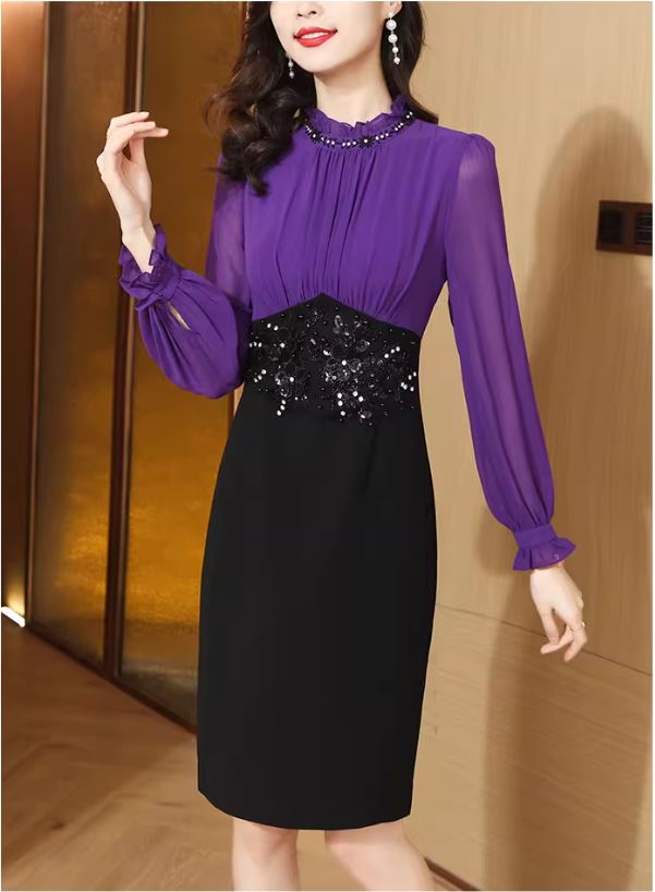 14383-Đầm body phối 2 màu đen tím_thumbnail_5