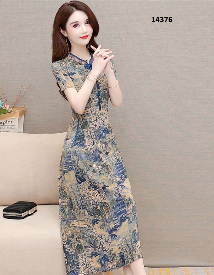 14376-Đầm xòe cổ tàu đính nút_thumbnail_0