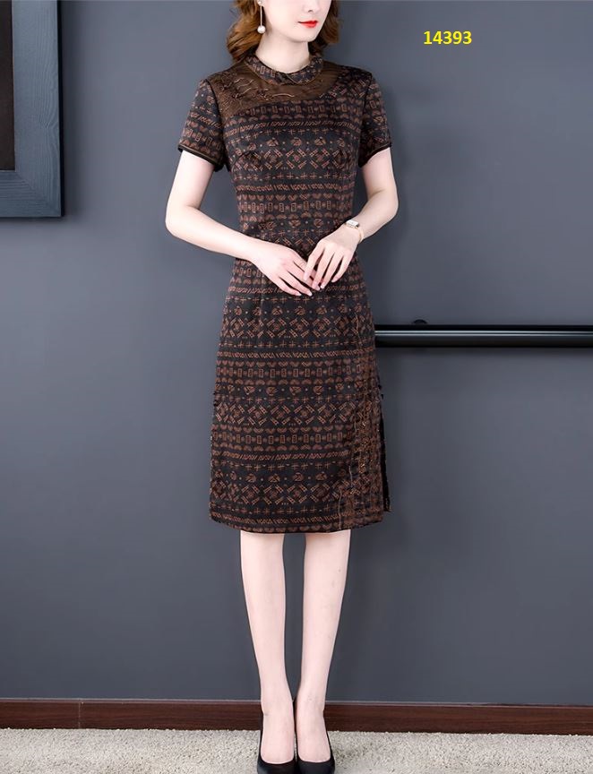 14393-Đầm sườn xám tay ngắn xẻ tà _thumbnail_1