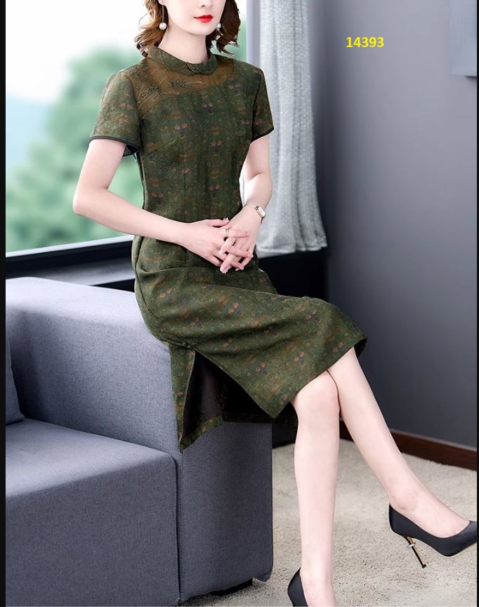 14393-Đầm sườn xám tay ngắn xẻ tà _thumbnail_5