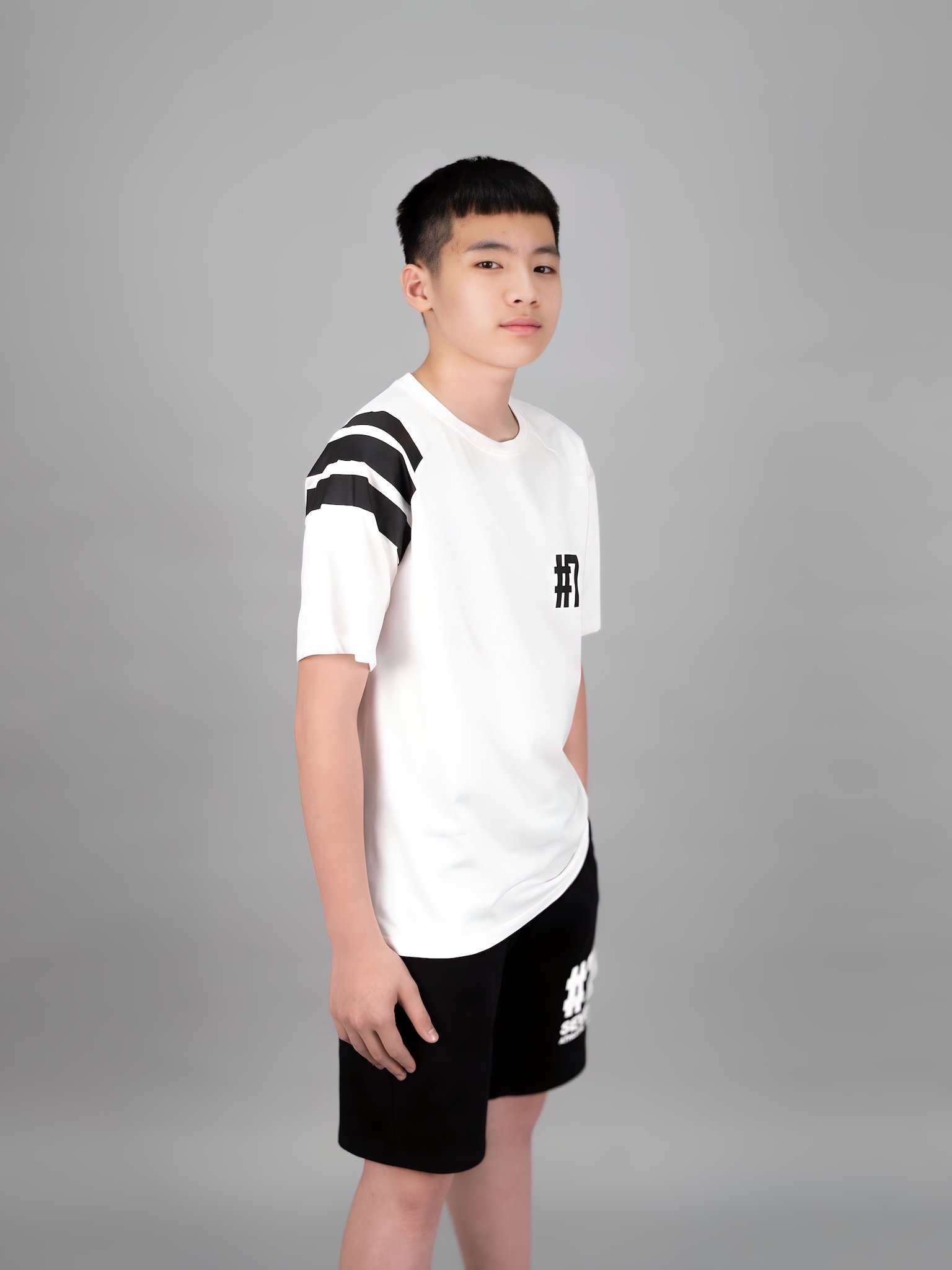 Áo phông trắng tay phối đen #7_thumbnail_0