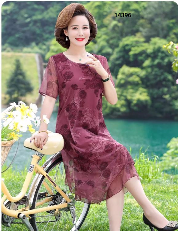 14396-Đầm voan hoa chìm kiểu Pháp dáng ngắn suông (voan+lót) _thumbnail_5