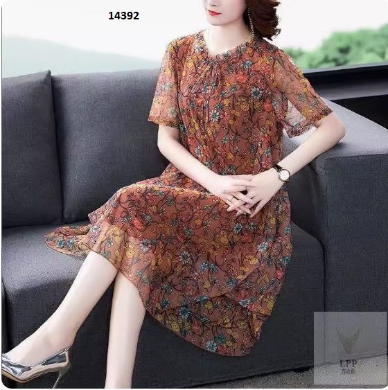 14392-Đầm oversize tay ngắn vạt váy cách điệu (voan + lót) _thumbnail_0