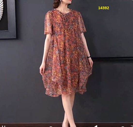 14392-Đầm oversize tay ngắn vạt váy cách điệu (voan + lót) _thumbnail_3