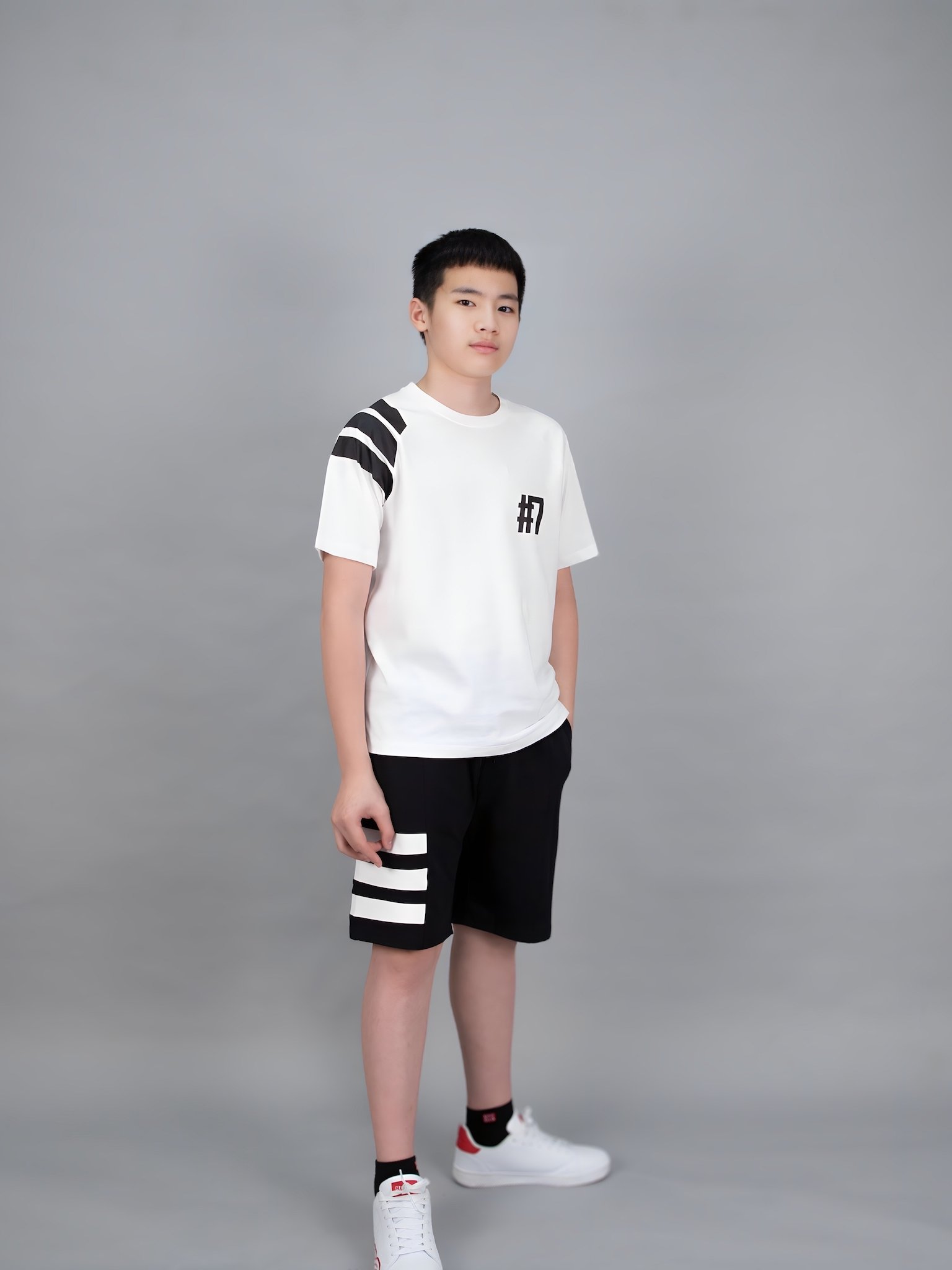 Áo phông trắng tay phối đen #7_thumbnail_3