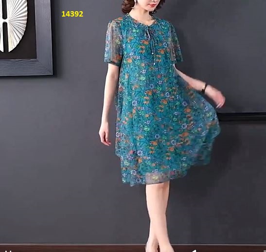 14392-Đầm oversize tay ngắn vạt váy cách điệu (voan + lót) _thumbnail_5