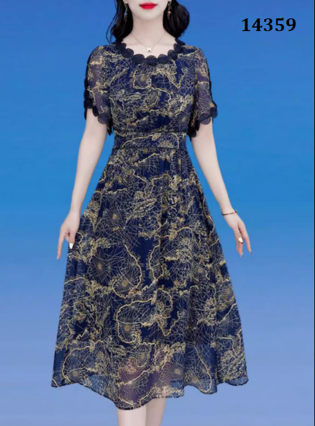 14359-Đầm voan xòe phối ren viền tròn _thumbnail_0