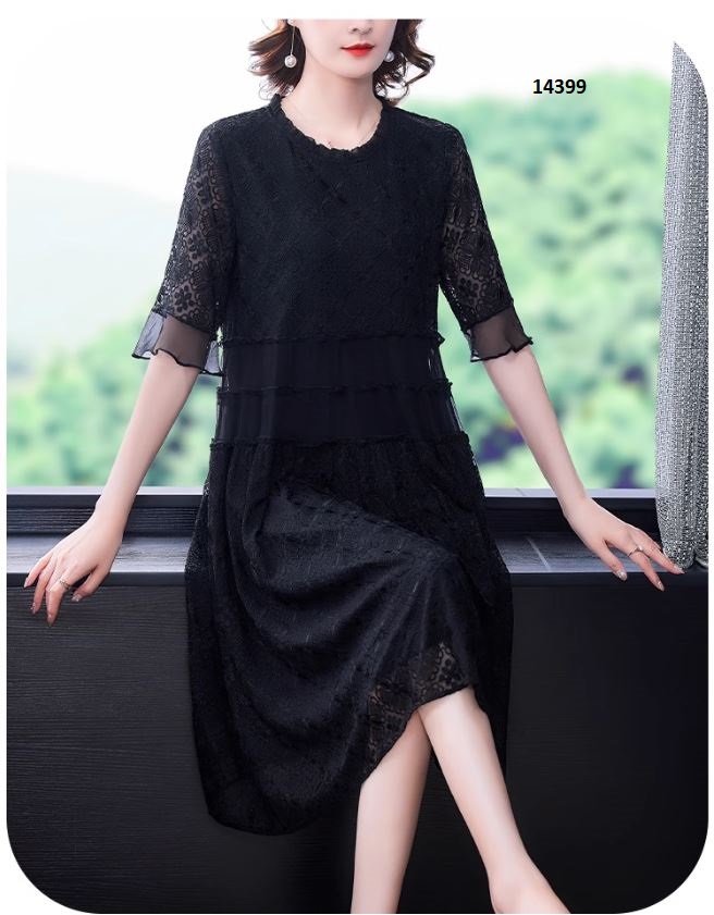 14399-Đầm ren suông đen phối eo cách điệu (ren+ lót thun)_thumbnail_2
