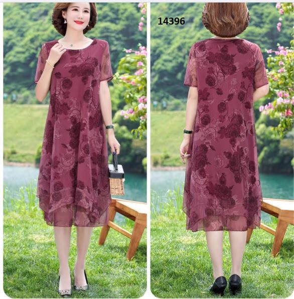 14396-Đầm voan hoa chìm kiểu Pháp dáng ngắn suông (voan+lót) _thumbnail_3