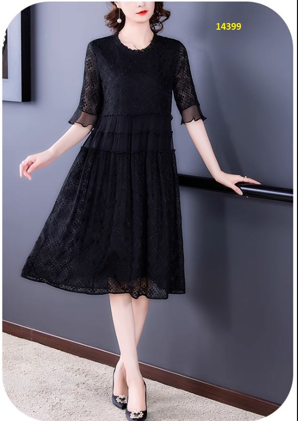 14399-Đầm ren suông đen phối eo cách điệu (ren+ lót thun)_thumbnail_4