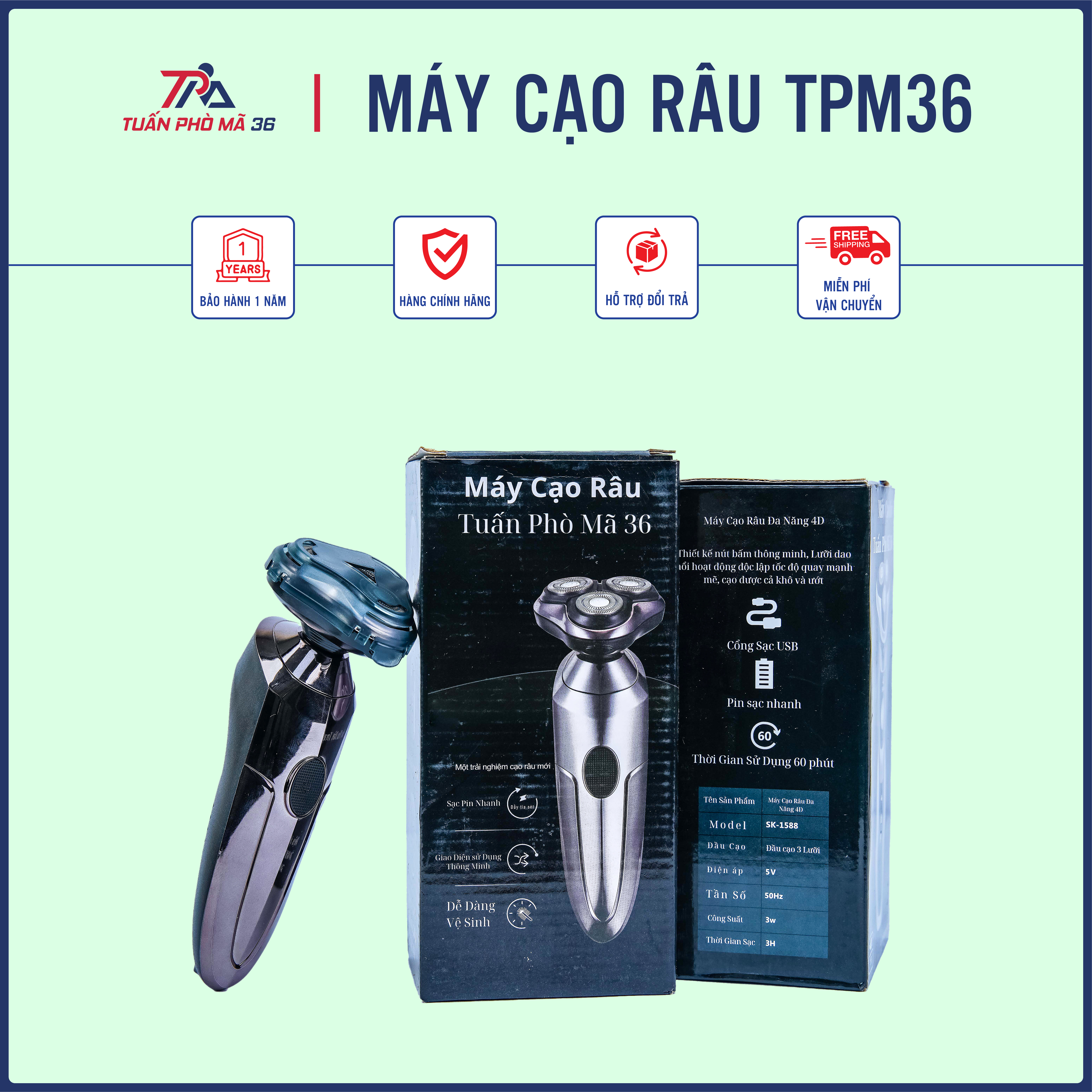 Máy Cạo Râu Bản Nâng Cấp 3in1 LED Tuấn Phò Mã 36_thumbnail_20