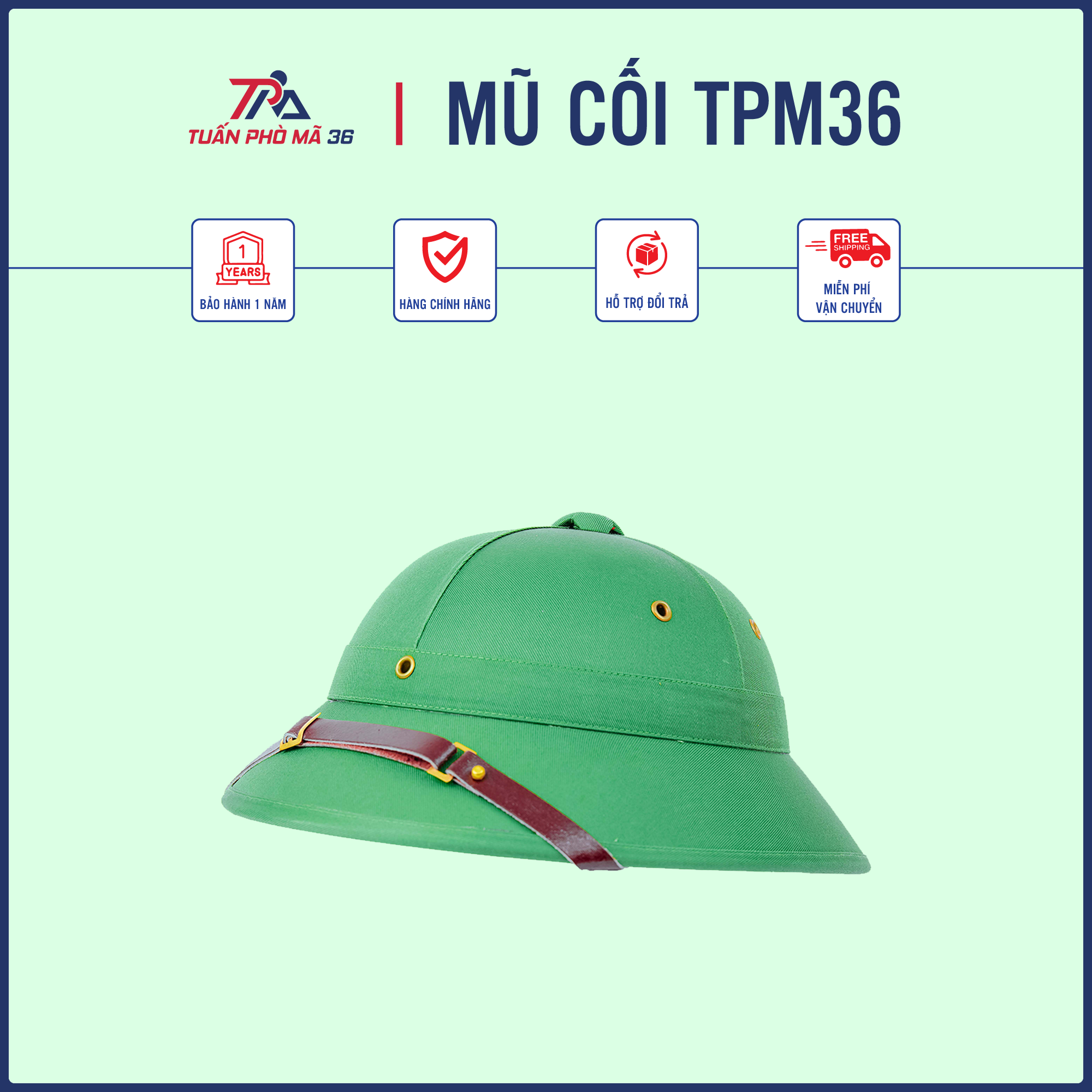 Mũ Cối Cốt Phíp Siêu Nhẹ Tuấn Phò Mã 36