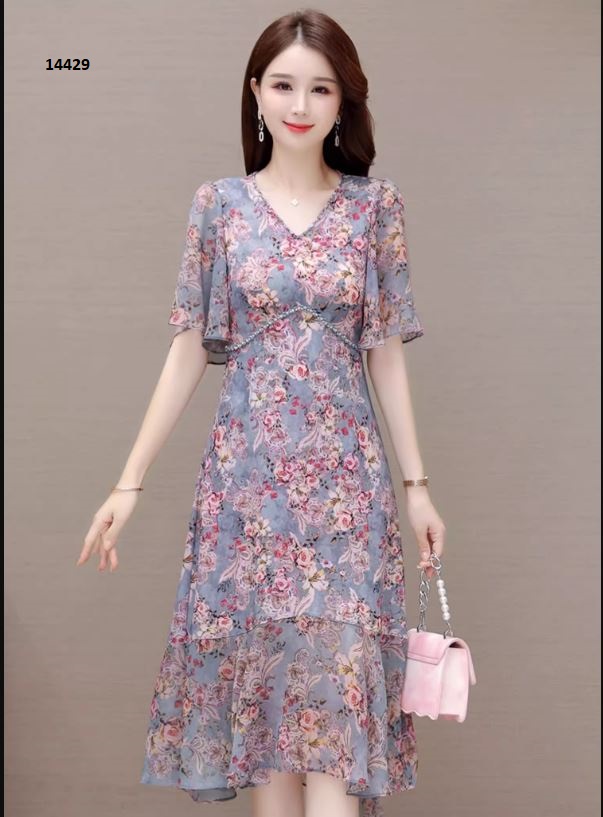 14429-Đầm voan đuôi cá tay cánh tiên phối viền eo_thumbnail_0