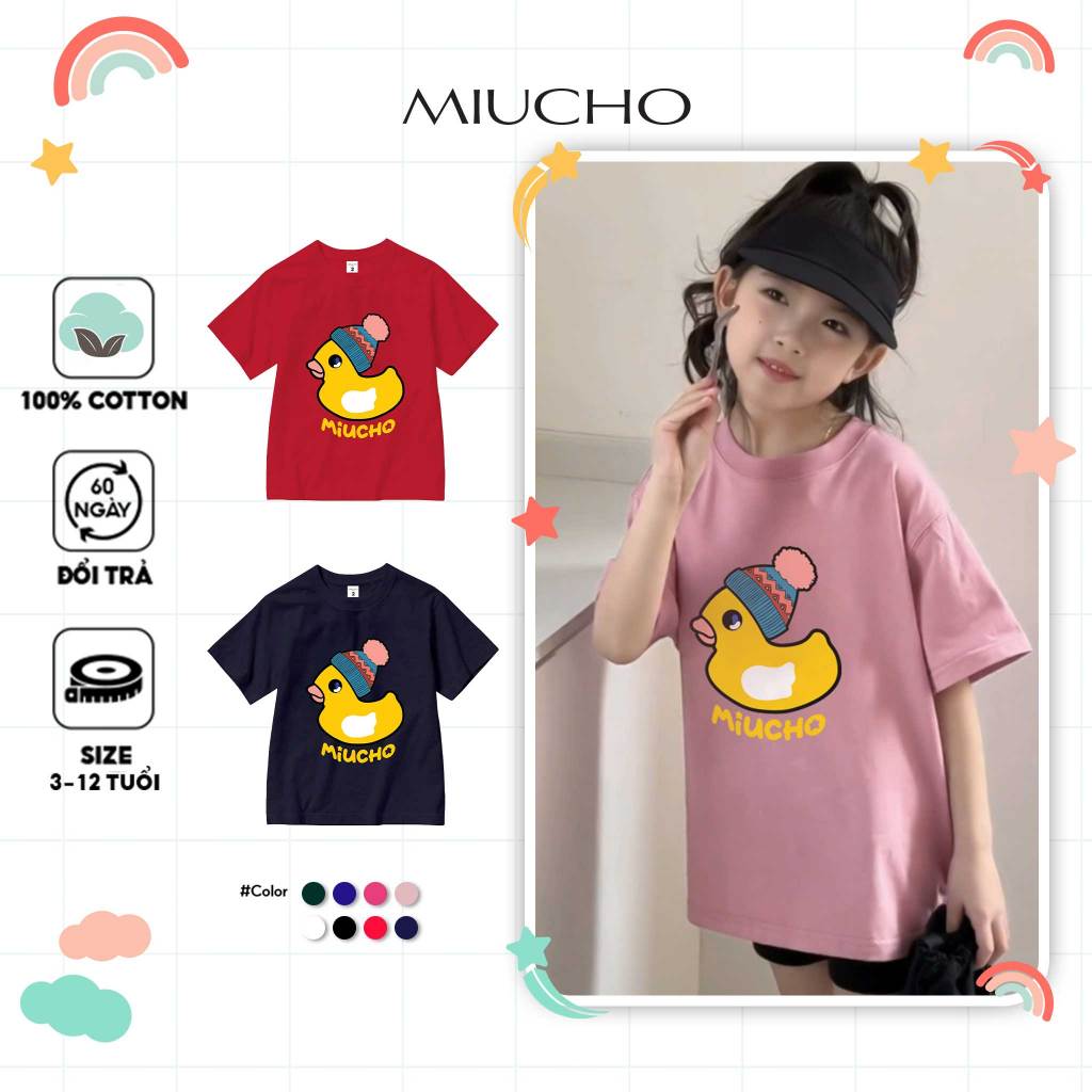 Áo thun cho bé gái form rộng AED1182 Miucho Kid tay ngắn cổ tròn style hàn quốc in artwork_thumbnail_1