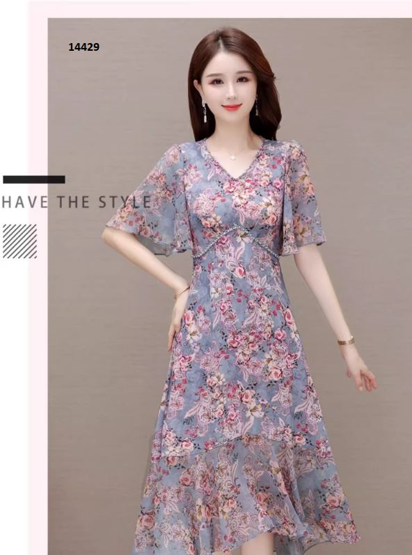 14429-Đầm voan đuôi cá tay cánh tiên phối viền eo_thumbnail_1