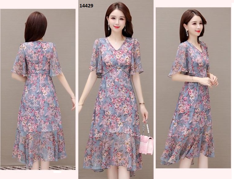 14429-Đầm voan đuôi cá tay cánh tiên phối viền eo_thumbnail_2