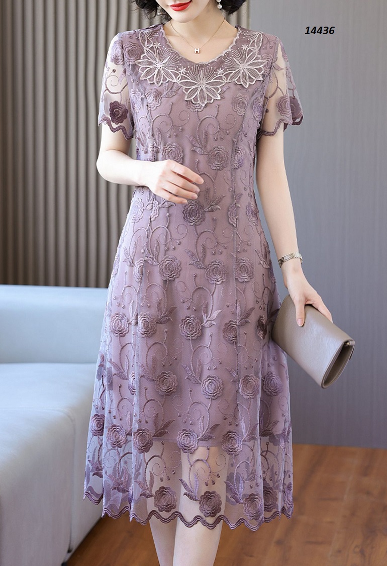 14436-Đầm ren suông dự tiệc cao cấp phối viền cổ hoa cắt lazer_thumbnail_3