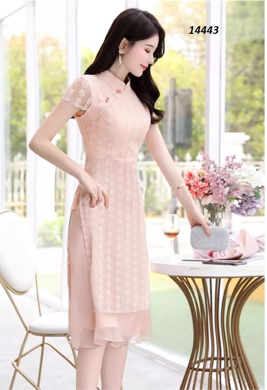 14443-Đầm ren giả kiểu áo dài, váy voan _thumbnail_4