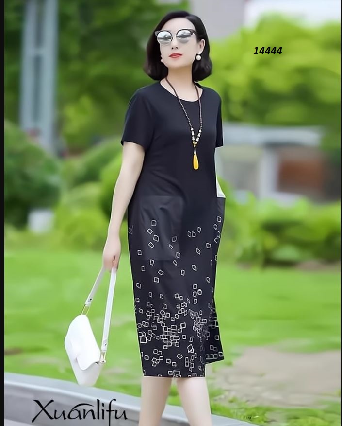 14444-Đầm suông phối túi ô vuông thanh lịch _thumbnail_4