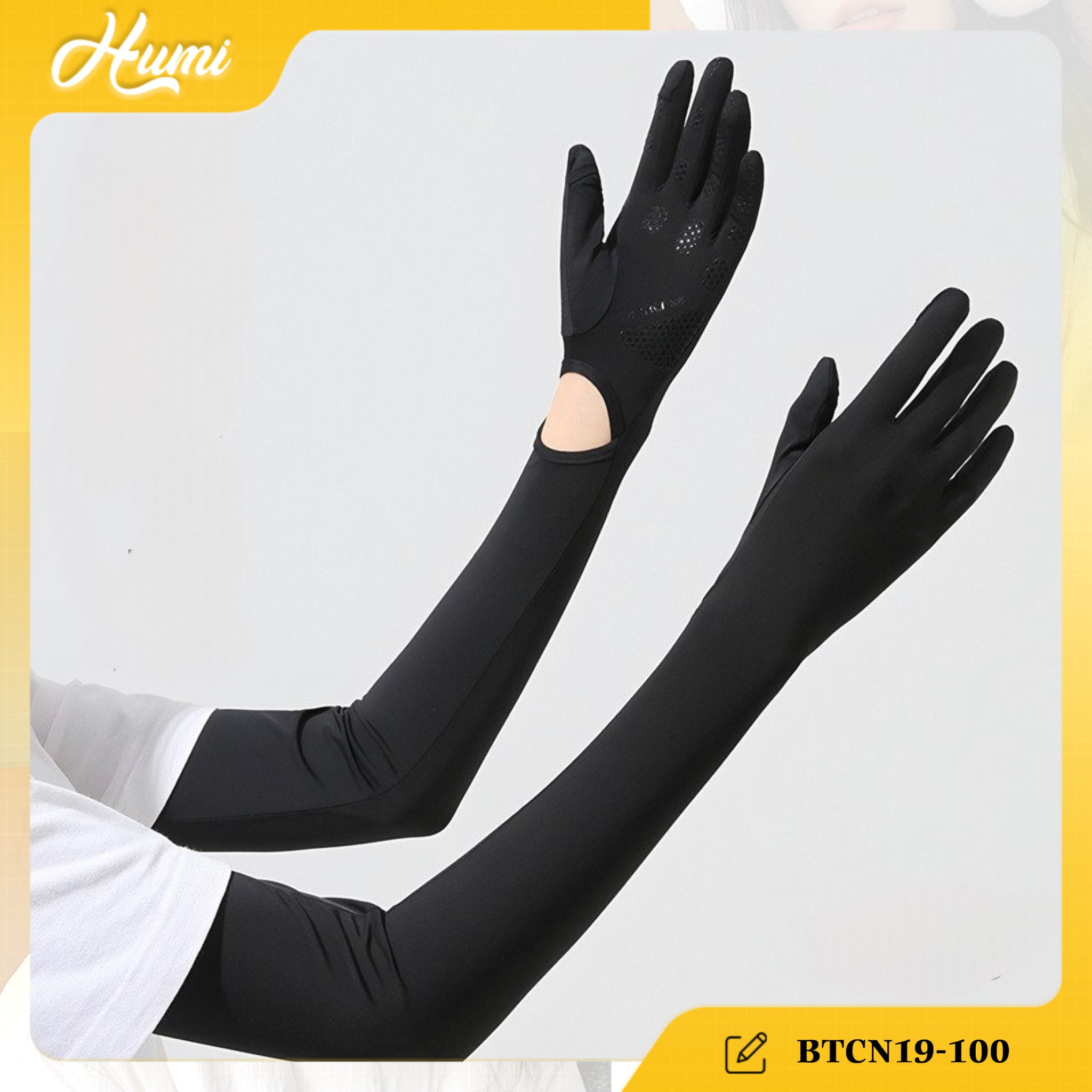 GĂNG TAY CHỐNG UV UPF 50+ (BTCN19-100 Đen)