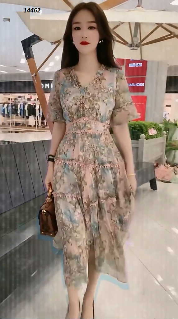 14462-Đầm voan xòe phối dây ren viền tầng cổ bèo_thumbnail_1