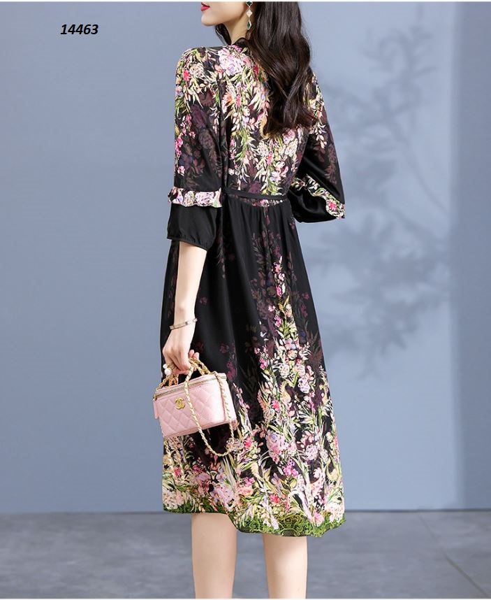 14463-Đầm voan xòe cổ bèo họa tiết xuân hè_thumbnail_0