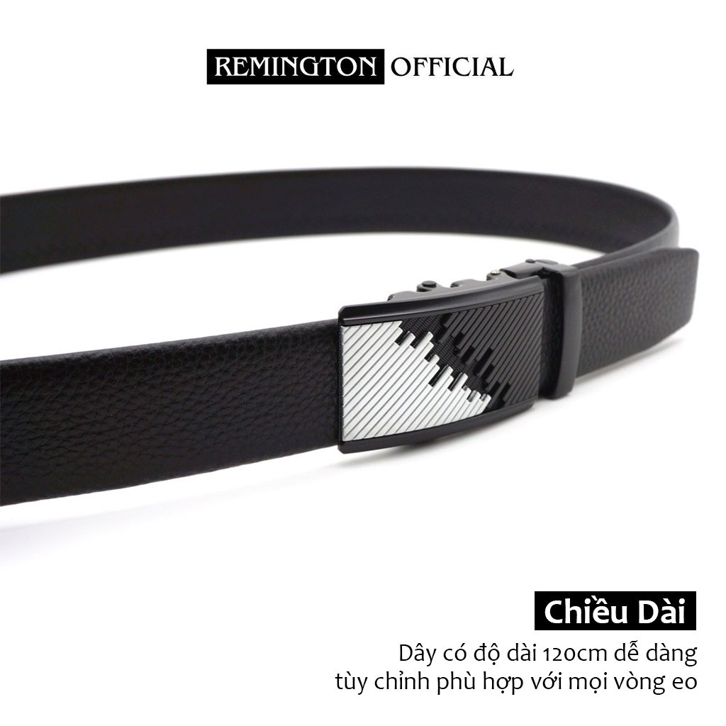 Thắt lưng nam da bò thật Remington Harry khóa tự động cao cấp fullbox, thiết kế tinh tế, bảo hành 12 tháng_thumbnail_4
